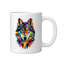 Wolf Geometric Ceramic Mug, 11oz