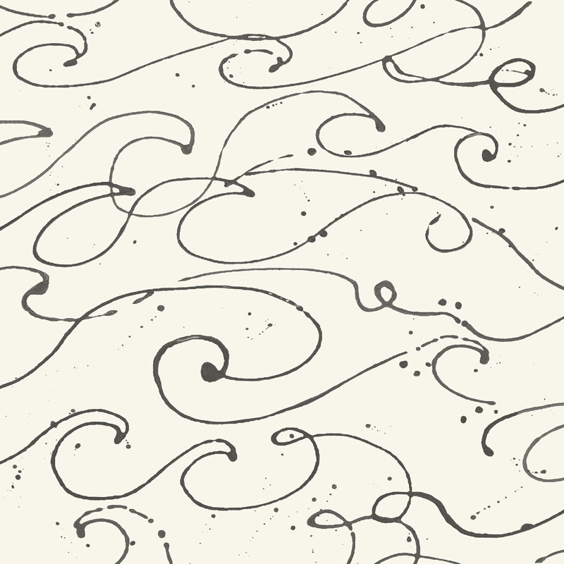 Rouleau de papier peint L 33 pi x l 20,5 po Demetre Kuroshio, Gris anthracite