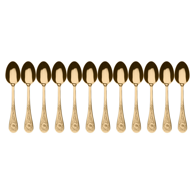 Cuillère de service Diana - 12 pièces, Doré
