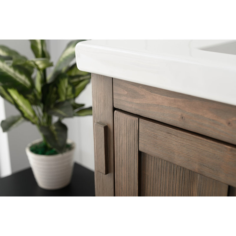 Larangera 30'' Single Bathroom Vanity with Ceramic Top