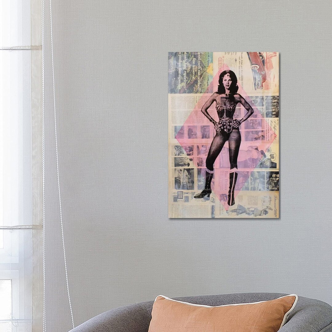 Leinwandbild - Grafikdruck „Wonder Woman, Lynda Carter” von Dane Shue