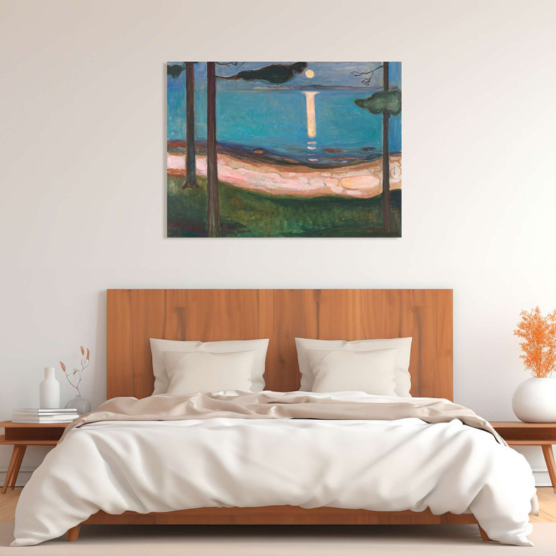 Moonlight by Edvard Munch - Wrapped Canvas Print, 40cm H x 60cm W