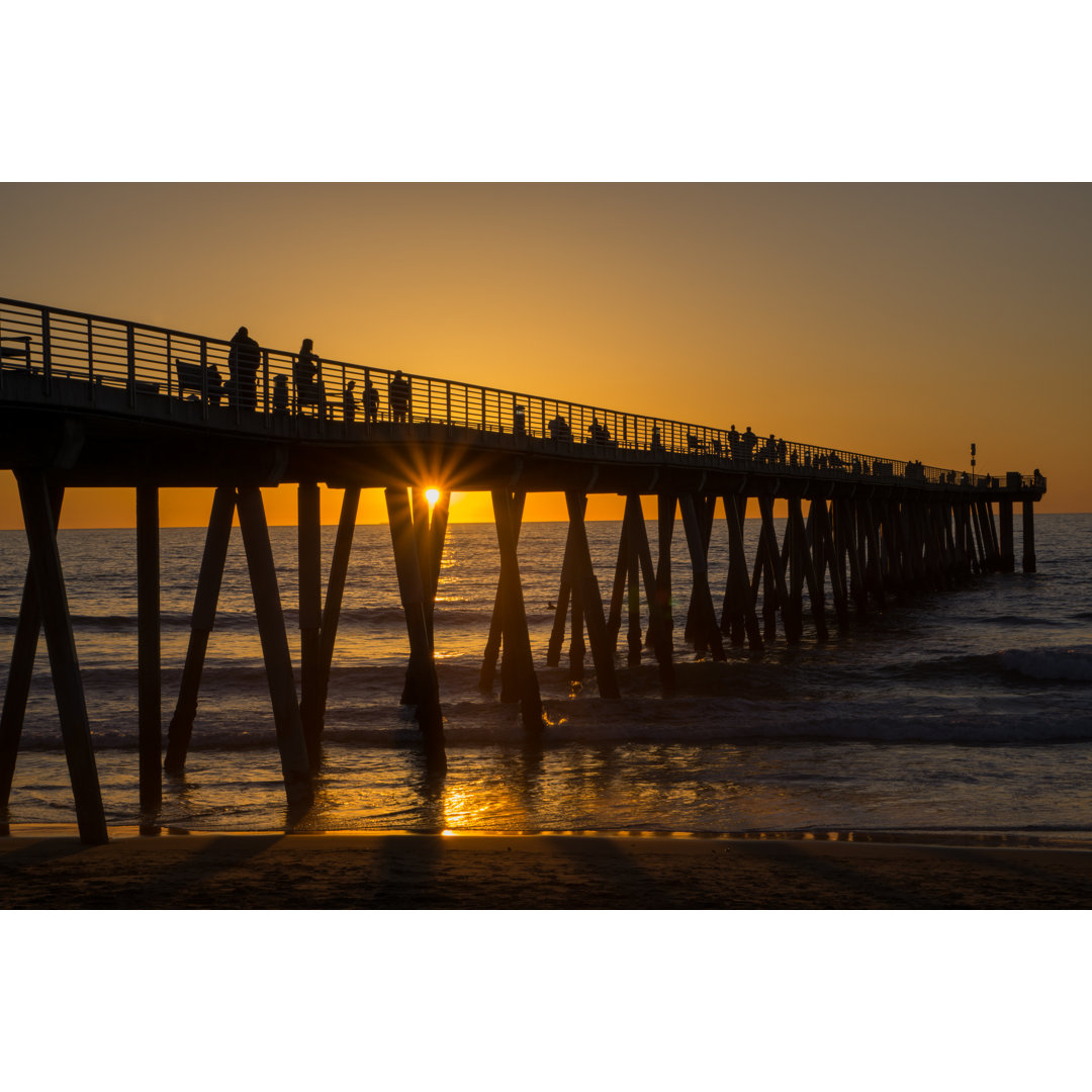 Sonnenuntergang am Hermosastrand- Leinwandbild