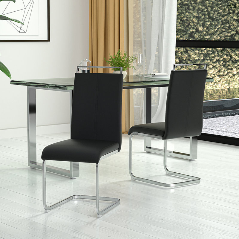 Fredi Cantilever Chair, Black