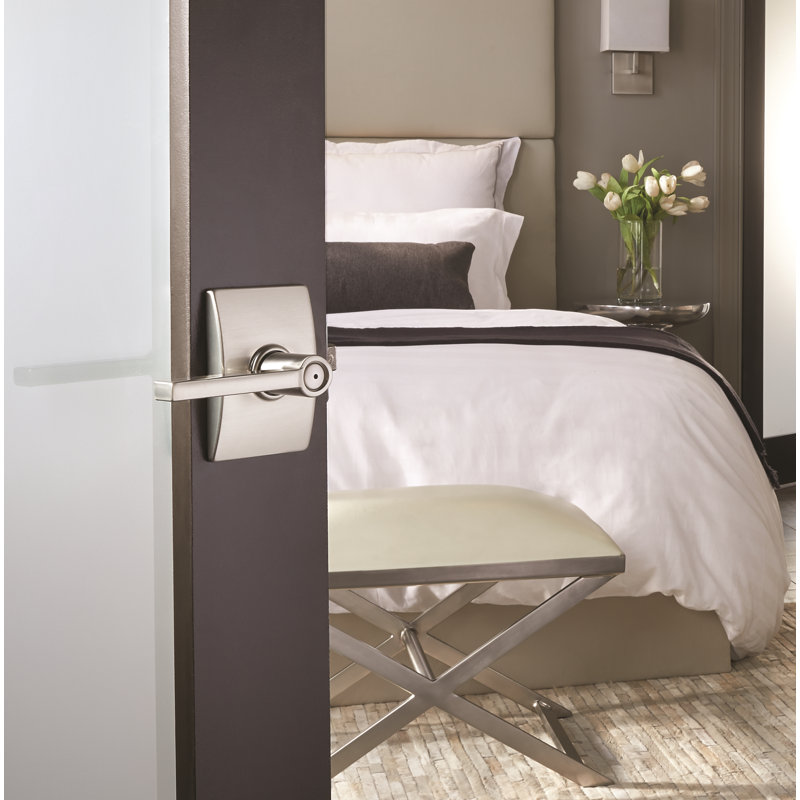 Latitude Privacy Door Lever, Matte Black