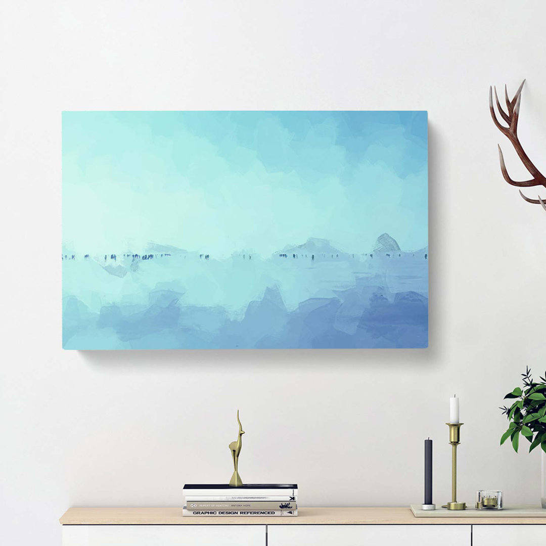 Frozen Lake In Abstract - Wrapped Canvas