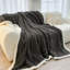 Knit Sherpa Throw Blanket, Reversible Soft Warm Throw for Couch Bed Sofa, Cozy Blanket for Bedroom Living Room, Machine Washable-125320788-125320789