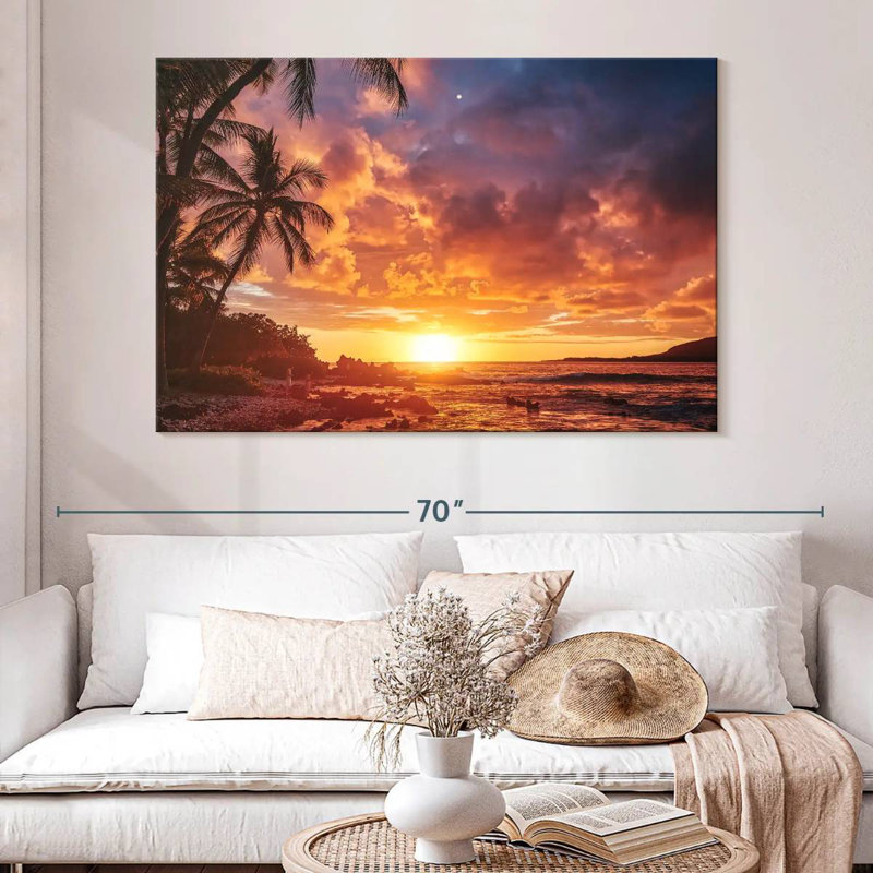 Gillard Kealakekua Bay au coucher du soleil, H 34 po x l 51 po