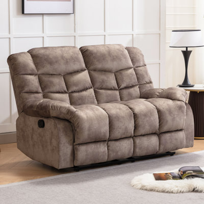 Edilmar 61.8'' Wide Modern and Super Soft Manual Reclining Loveseat Sofa