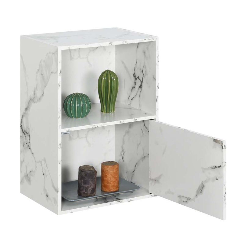 Aptos Accent Cabinet, White Marble