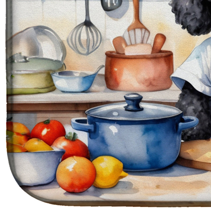 Tapis de séchage Black Poodle The Chef