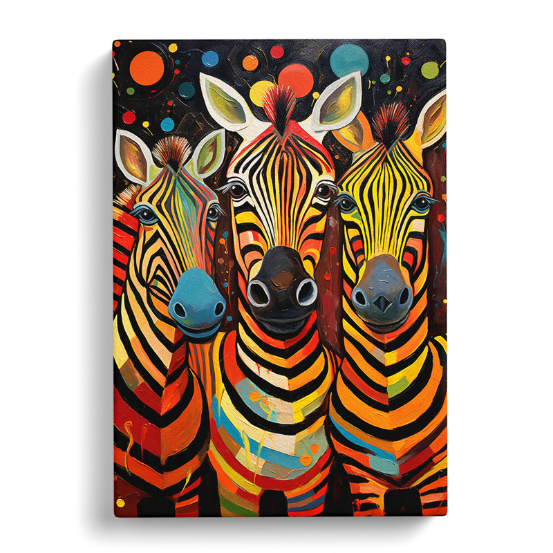 Zebra Expressionism No.2 - Wrapped Canvas, 50cm H x 35cm W x 3cm D