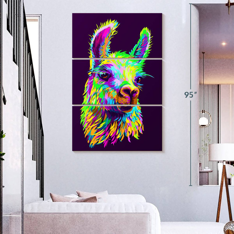 Lama abstrait Brampt, H 74 po x l 48 po