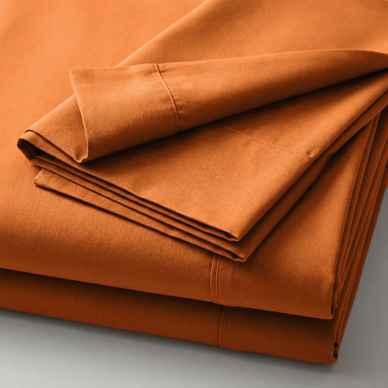 Ensemble de draps en coton mélangé à densité de tissage supérieure 800 fils Superior, Grand, rouille