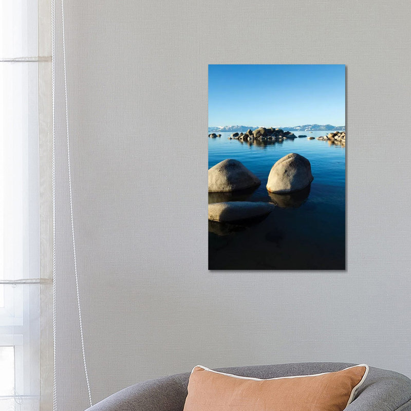 Rocks in a Lake, Lake Tahoe, California, USA II 1 Piece Wrapped Canvas Wall Art, 66.04 cm H x 45.72 cm W x 3.175 cm D