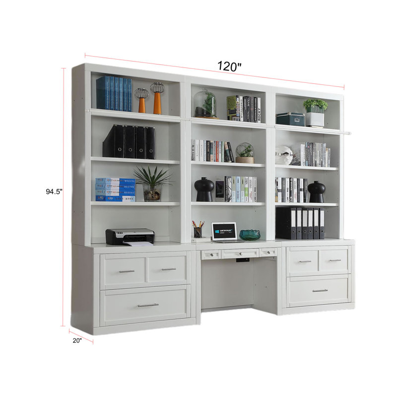 Drake 6 Piece Workspace Storage Library Wall