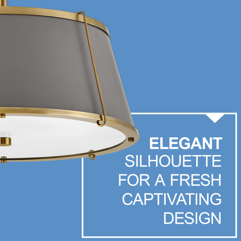 Clarke Medium Semi-Flush Mount, Lacquered Dark Brass, Lacquered Dark Brass