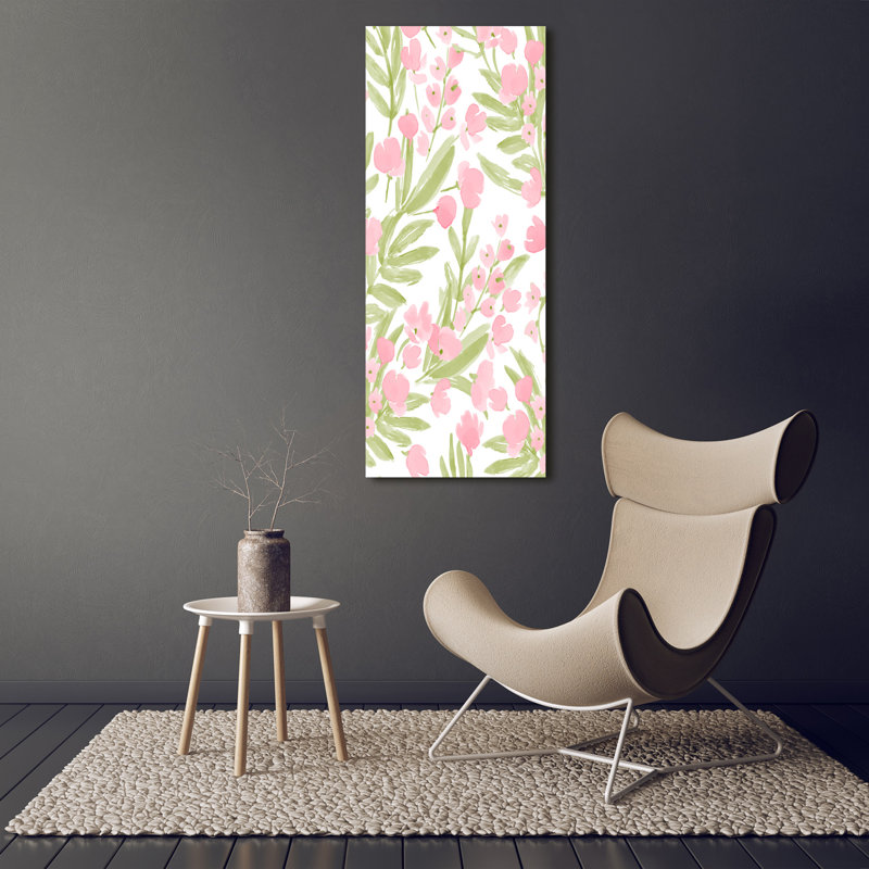 Pink Flowers - Wrapped Canvas Print