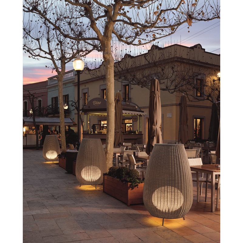 Amphora Floor Lamp, Light Beige