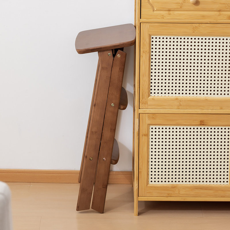 Escabeau en bambou pliable multifonctionnel