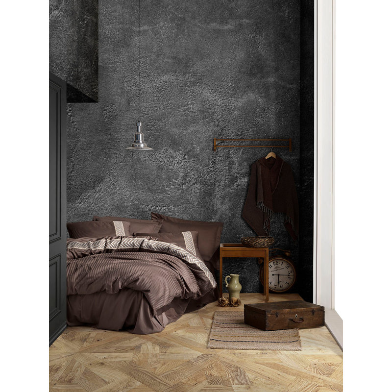 Cotton Satin Duvet Cover, Brown