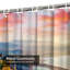 Rideau de douche avec 12 crochets Spring Beach Castle Sunrise European Coast-264600532