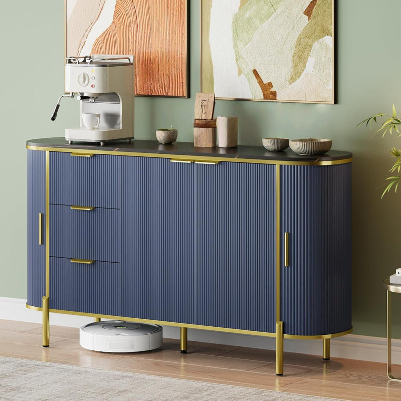 149.6cm Sideboard, Blue/Black