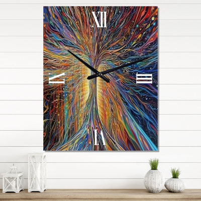 The Energy Of A Mystical Radiant Tree I - Landscape Trees Wall Clock