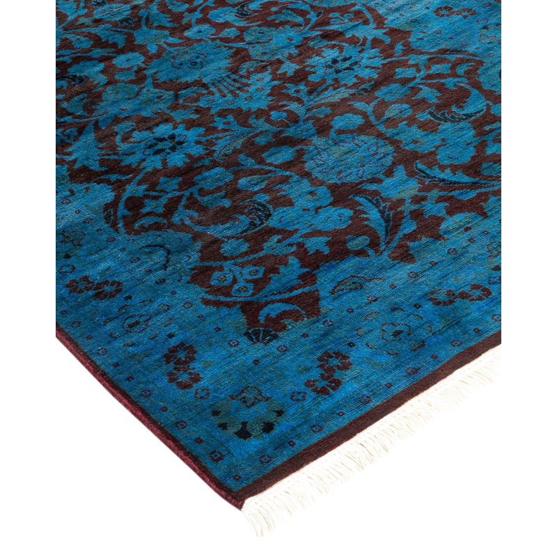 Tapis unique bleu 2 pi 7 po x 10 pi 3 po Yosman