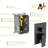 Matte Black Square Shower - 10 Inch Dual Head With Rainfall And Handheld, 1.8 Gpm, Stainless Steel, Wall Mounted, Fine Craftsmanship Kit Black, Diverter Required For Function