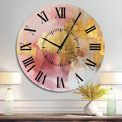 Horloge murale contemporaine en métal Blush
