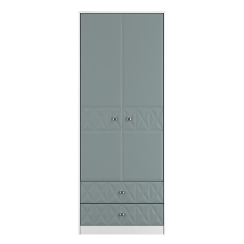 Taiylor 2 Door Robe 2 Drawer Robe, Duck/White