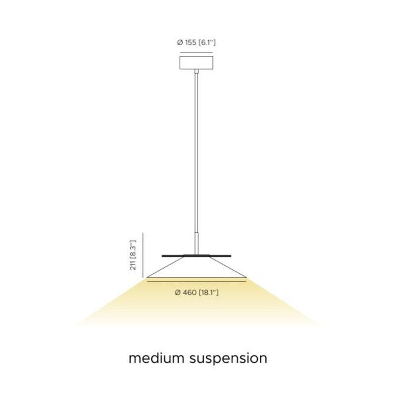 Asia Suspension Lamp, Satin Golden Nickel