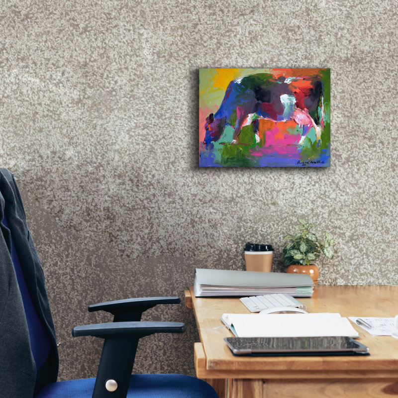 Art mural sur toile Wrought Studio ™ «Cow 2» par Richard Wallich, H 12 po x l 16 po x P 0,75 po