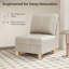 Canapé modulaire en forme de U de 132 po de largeur à 6 places avec console et rangement, Greige-806285683