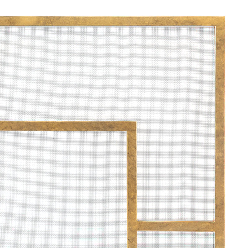 Chelsea Steel Fireplace Screen, Royal Gold