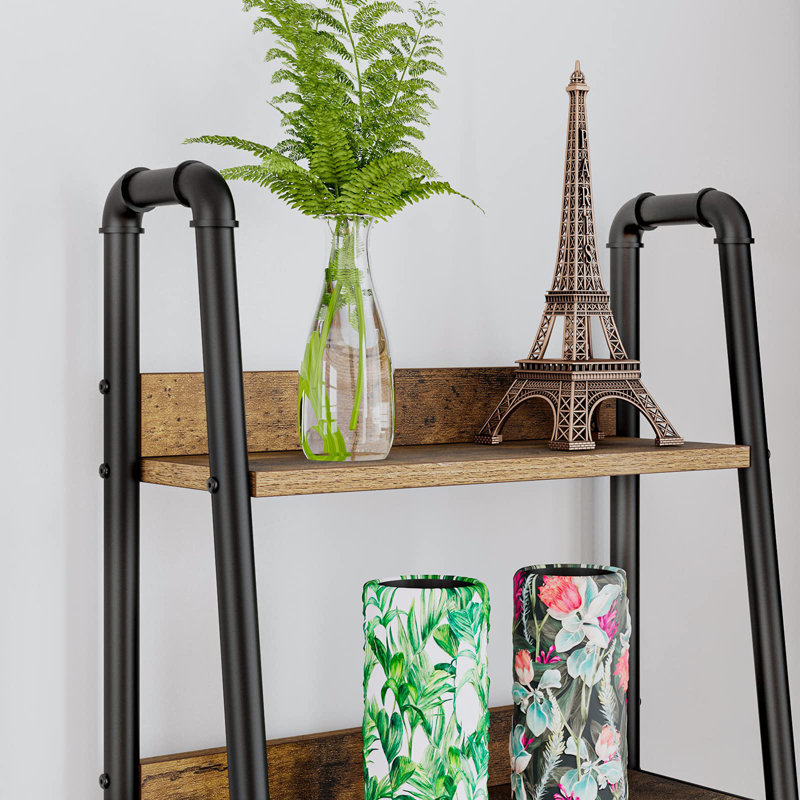 170cm H x 56cm W Iron Ladder Bookcase