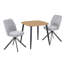 Aspen 2-Piece Casual Dining Set - Compact Square Table & 2 Swivel Upholstered Dining Chairs-778651807-778651800