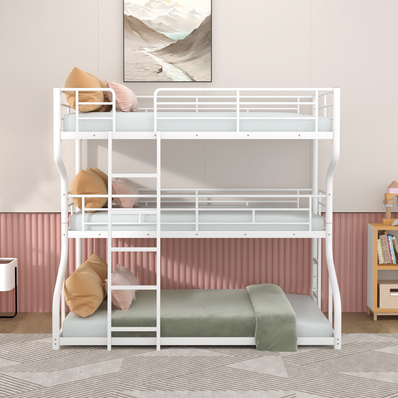 Algertha Kids Full XL Over Twin XL Over Queen Bunk Bed, White