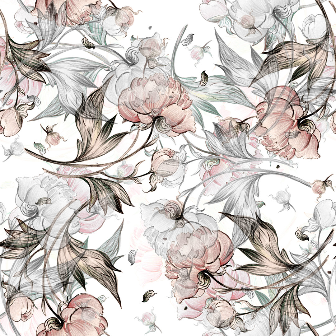 Heredia Peel & Stick Floral Roll Red Barrel Studio®