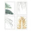 «Green Gold Forest», ensemble de 4 impressions murales collage sur feuilles, impression encadrée sur papier, 4 pièces-93012178-93012179