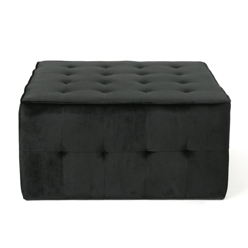 Très grand carré - Parry cocktail, velours noir, sans assemblage, 31 x 31 x 15,8 assemblage de cocktail nécessaire, pouces
