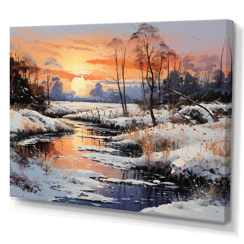 White Winter Harmony II, reproduction d'art sur toile, Toile tendue, H 24 po x l 32 po x P 1 po