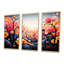 «Rose and Blue Botanical Abstracts Wonderland II», art mural botanique-343460883-343460881