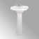 The Renovators Supply Inc. 21.5'' White Porcelain Corner Bathroom Sink with Overflow