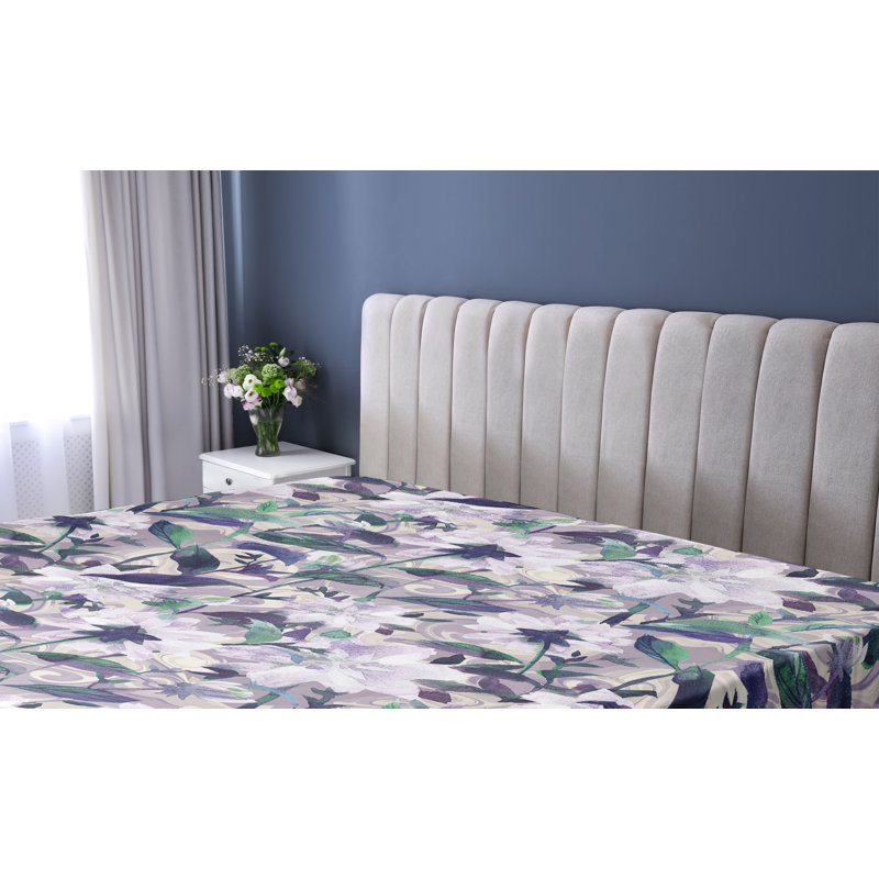 Drap-housse imprimé floral Ambesonne