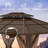 Hardtop Gazebo with Polycarbonate Double Roof – Heavy-Duty Metal Pavilion with Netting & Curtains, Brown-135721588
