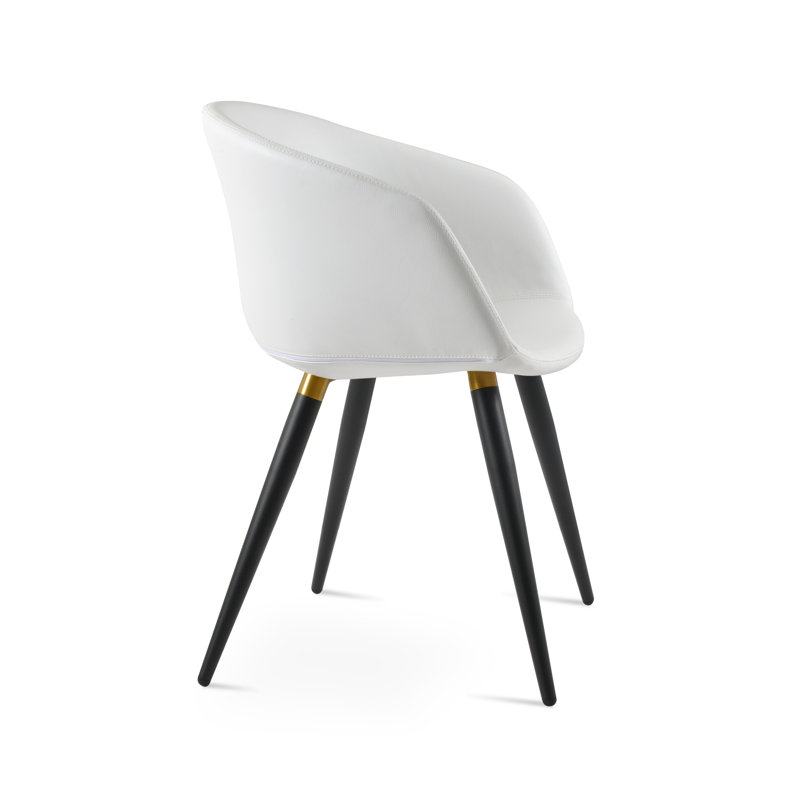 Fauteuil Tribeca Ana, Blanc, Noir