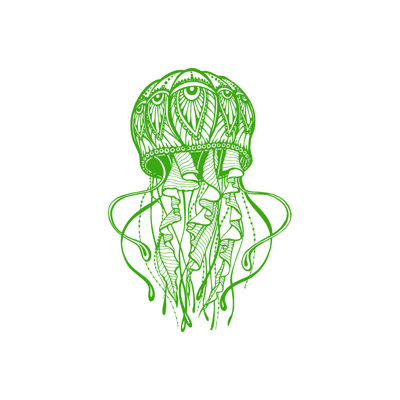 Décalcomanie murale jellyfish Manila