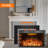 Aadila Electric Fireplace Insert with Trim Kit-2145197588